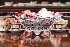 画像2: アンティークシルバー 純銀製(925) ヴィクトリアンロココ　ハンドカット総透かし細工　バスケット　 (2)