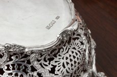 画像12: アンティークシルバー 純銀製(925) ヴィクトリアンロココ　ハンドカット総透かし細工　バスケット　 (12)