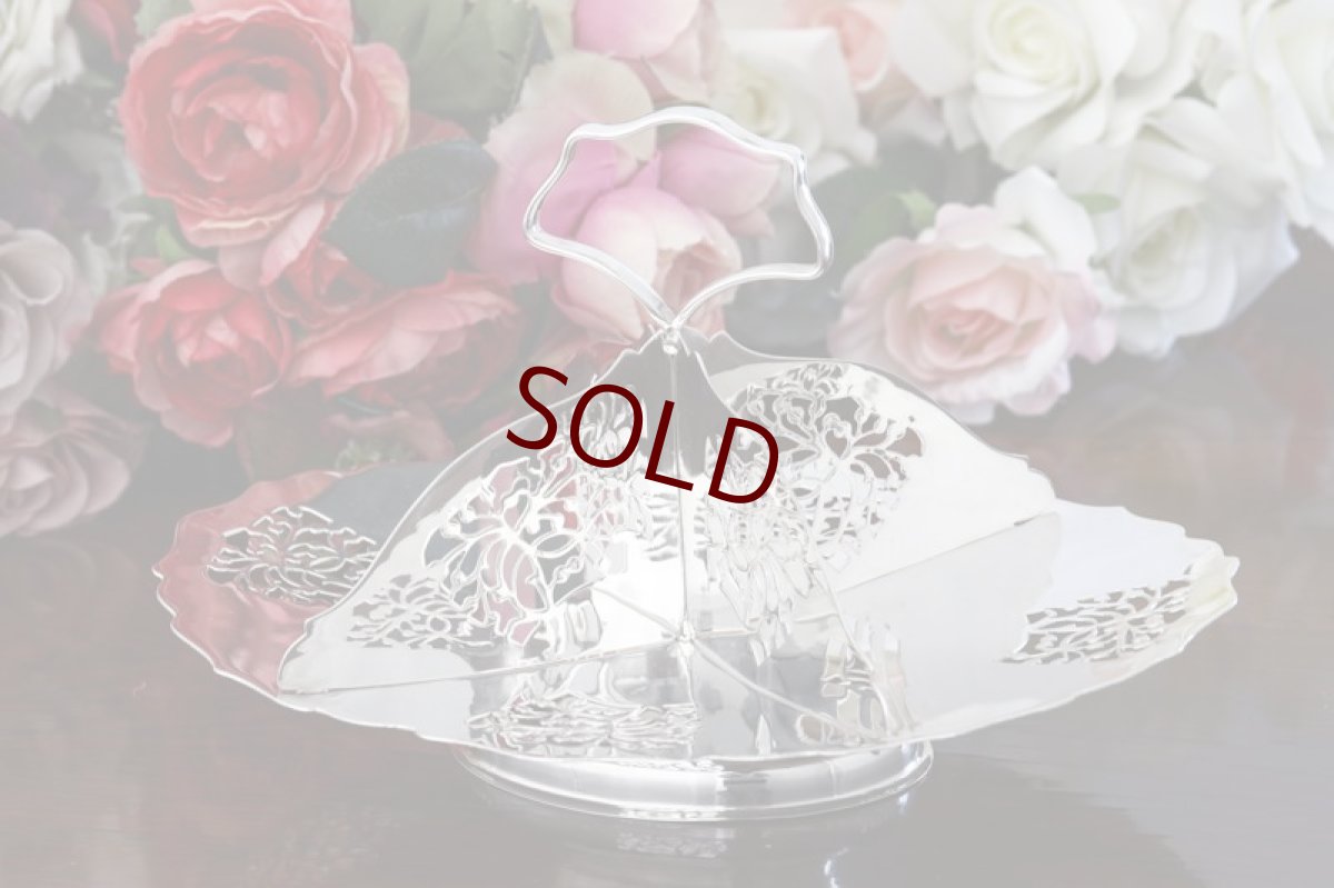 画像2: シルバープレート　ヴィンテージ 希少　オーバル型　サンドイッチトレイ (2)