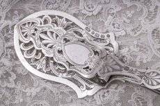 画像5: アンティークシルバー 純銀製 エルキントン制作 透かし細工が美しいサービングトング (5)