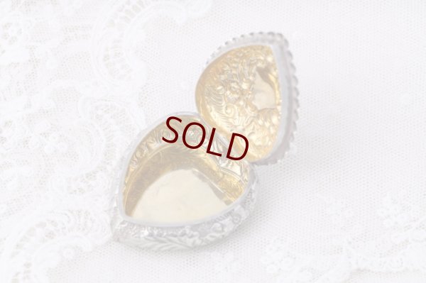 画像4: アンティークシルバー 純銀製(925) ヴィクトリアンロココ ハートのリングボックス