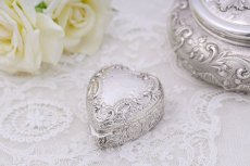 画像7: アンティークシルバー 純銀製(925) ヴィクトリアンロココ ハートのリングボックスその2 (7)