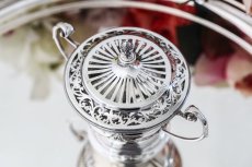 画像6: アンティークシルバー 純銀製 ハンドカットピアスワーク透かし細工 ガーランド装飾 ポプリポット　 (6)
