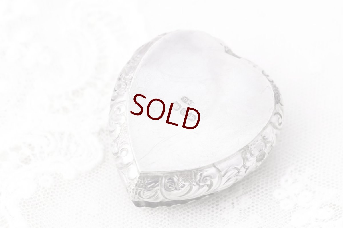 画像6: アンティークシルバー 純銀製(925) ヴィクトリアンロココ ハートのリングボックス (6)