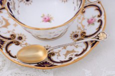 画像5: アンティークシルバー、純銀製(925) パーシャルギルト　透かし細工　ティースプーン6本セット (5)