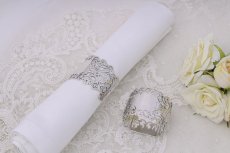 画像4: アンティークシルバー 、純銀製(925) 1899年　美透かし細工  ナプキンリング2組セット (4)