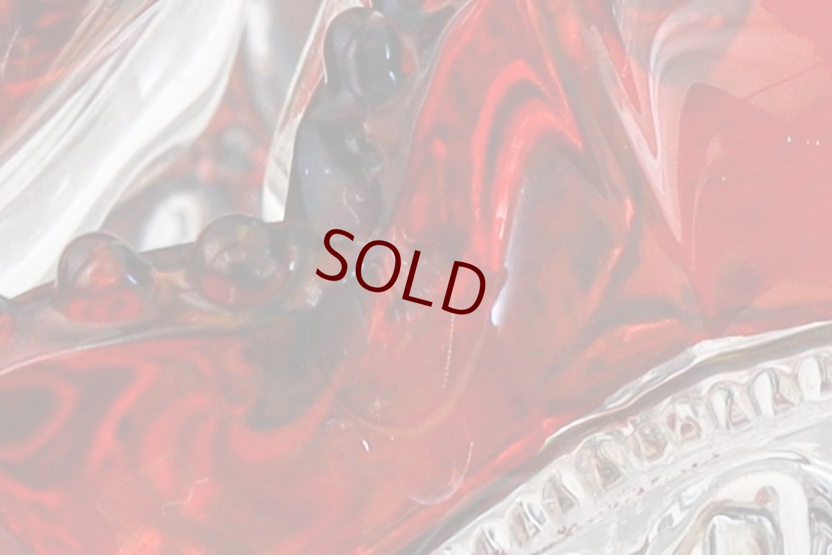 画像10: ヴィンテージシルバー シルバープレート　1930年前後　ペインテッドグラス　ダブルジャムディッシュ (10)