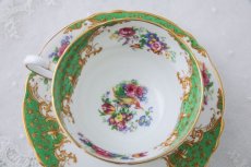 画像4: ヴィンテージ陶磁器　パラゴン　手描き 野鳥と薔薇とガーデンフラワー　トリオセット (4)