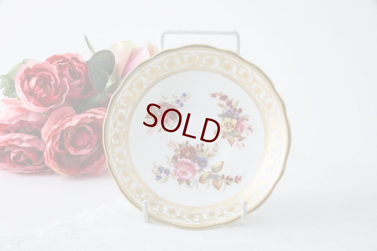 画像7: ヴィンテージ陶磁器　ハマースレイ　手描き　薔薇とガーデンフラワーのブーケ ティーカップトリオセット (7)