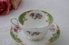 画像3: ヴィンテージ陶磁器　パラゴン　手描き 野鳥と薔薇とガーデンフラワー　トリオセット (3)