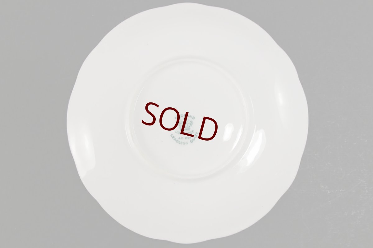 画像8: アンティーク陶磁器　コールポート　総手描き　薔薇とスクロール、金彩　ペア　ティーカップトリオセット (8)