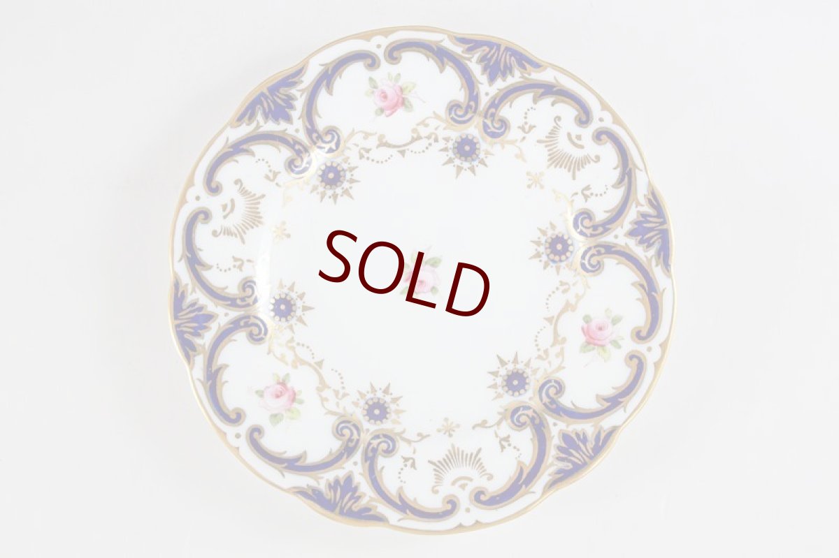 画像17: アンティーク陶磁器　コールポート　総手描き　薔薇とスクロール、金彩　ペア　ティーカップトリオセット (17)