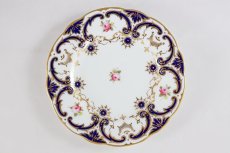 画像17: アンティーク陶磁器　コールポート　総手描き　薔薇とスクロール、金彩　ペア　ティーカップトリオセット (17)