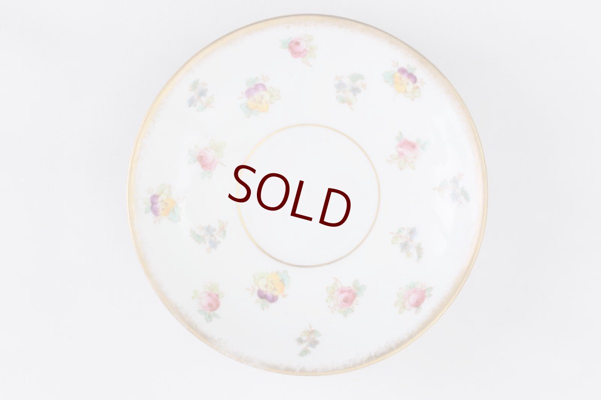 画像7: アンティーク陶磁器　ちらし小花　総手描き　ティーカップトリオセット (7)