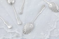 画像7: アンティークシルバー、ヴィクトリア時代後期　マッピン＆ウェッブ　激レア シェル型ティースプーン＆トングセット (7)