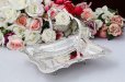 画像6: アンティークシルバー ヴィクトリアン シルバープレート 美彫 お花とスクロール、透かし細工のケーキバスケット