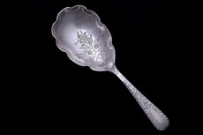 画像2: アンティークシルバー、純銀製(925) 1904年お花とスクロールのティーキャディースプーン (2)