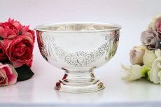 画像3: アンティークシルバー,ヴィクトリア時代後期 リボンと薔薇のガーランド ローズボウル (3)