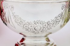 画像4: アンティークシルバー,ヴィクトリア時代後期 リボンと薔薇のガーランド ローズボウル (4)