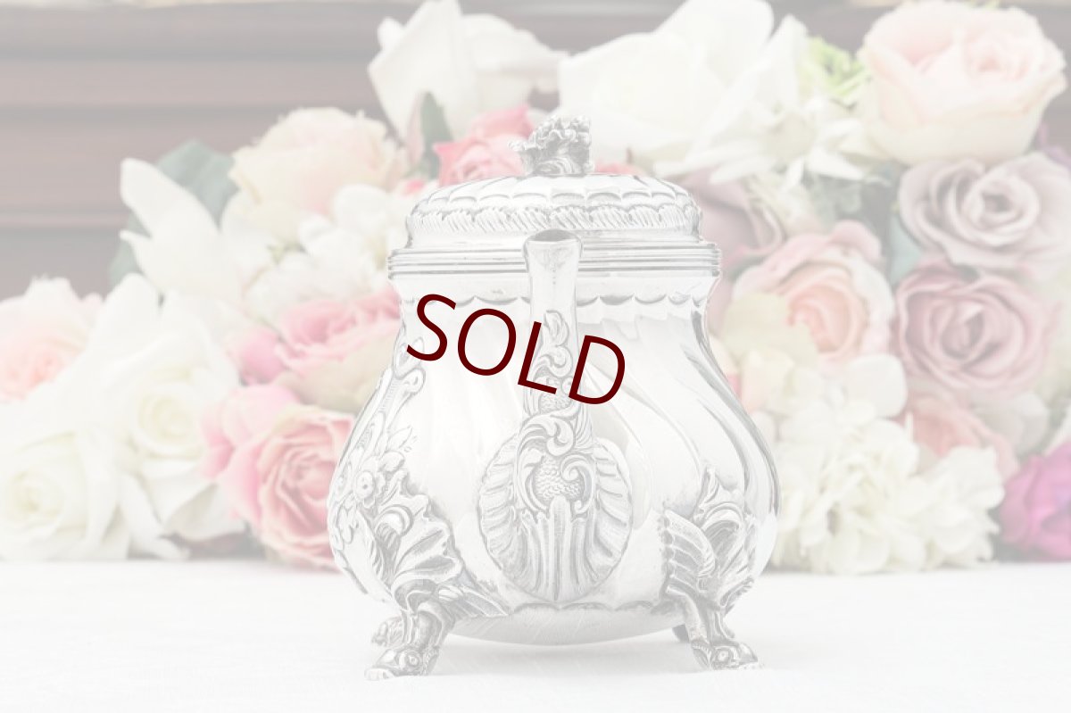 画像6: アンティークシルバー 純銀製(925)1900年 バチェラーサイズ ロココ風　ティーポット (6)