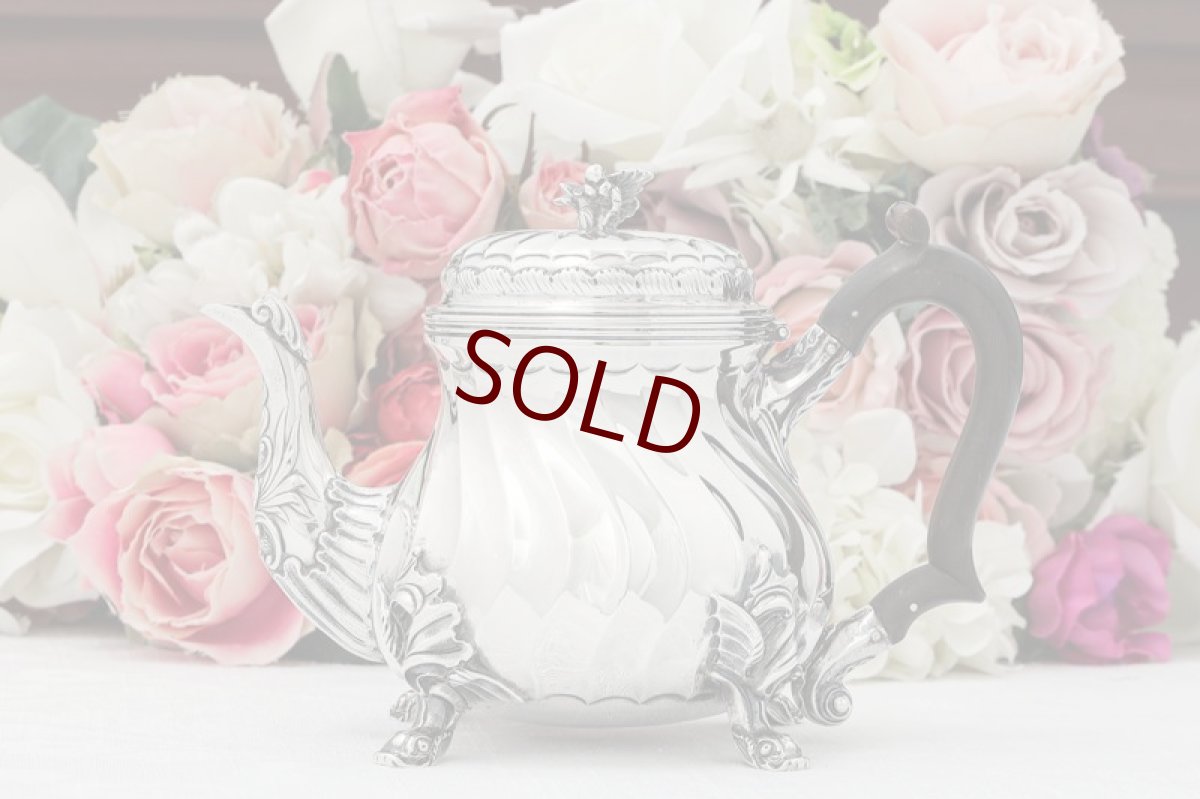 画像5: アンティークシルバー 純銀製(925)1900年 バチェラーサイズ ロココ風　ティーポット (5)