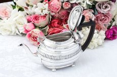 画像6: アンティークシルバー、純銀製(925)1904年 ガドルーンの縁取り バチェラーサイズ ティーポット (6)