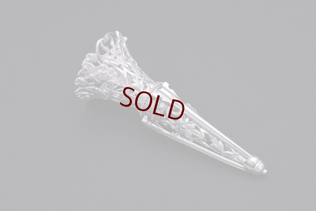 画像1: ヴィンテージシルバー、純銀製(925) 　希少　ポジーホルダー (1)