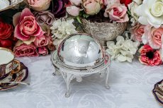 画像7: ヴィンテージ、シルバープレート製 ドーム型　バターディッシュ  (7)