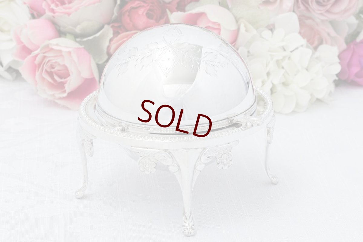 画像3: ヴィンテージ、シルバープレート製 ドーム型　バターディッシュ  (3)