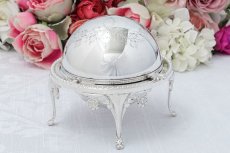 画像3: ヴィンテージ、シルバープレート製 ドーム型　バターディッシュ  (3)