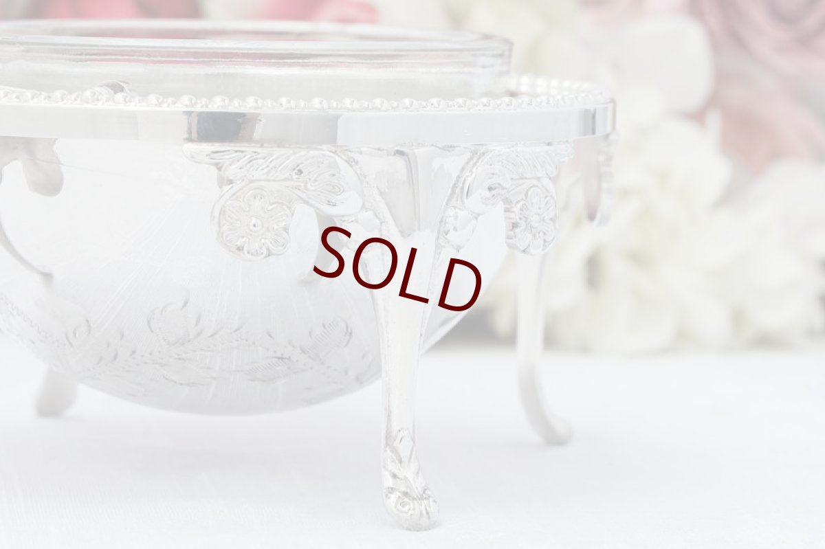 画像6: ヴィンテージ、シルバープレート製 ドーム型　バターディッシュ  (6)