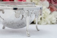 画像6: ヴィンテージ、シルバープレート製 ドーム型　バターディッシュ  (6)