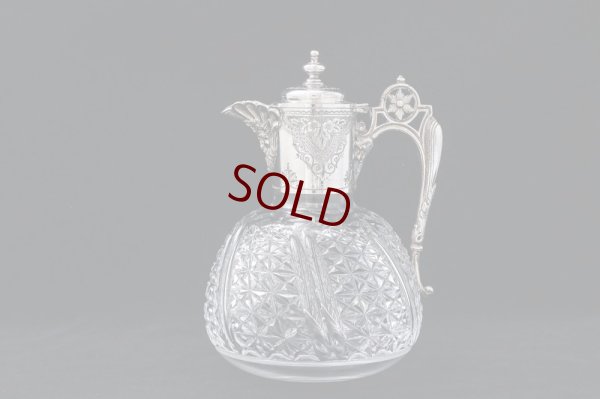 画像2: アンティークシルバー、シルバープレート製、 ヴィクトリア時代後期　透かし細工ハンドル クラレットジャグ 