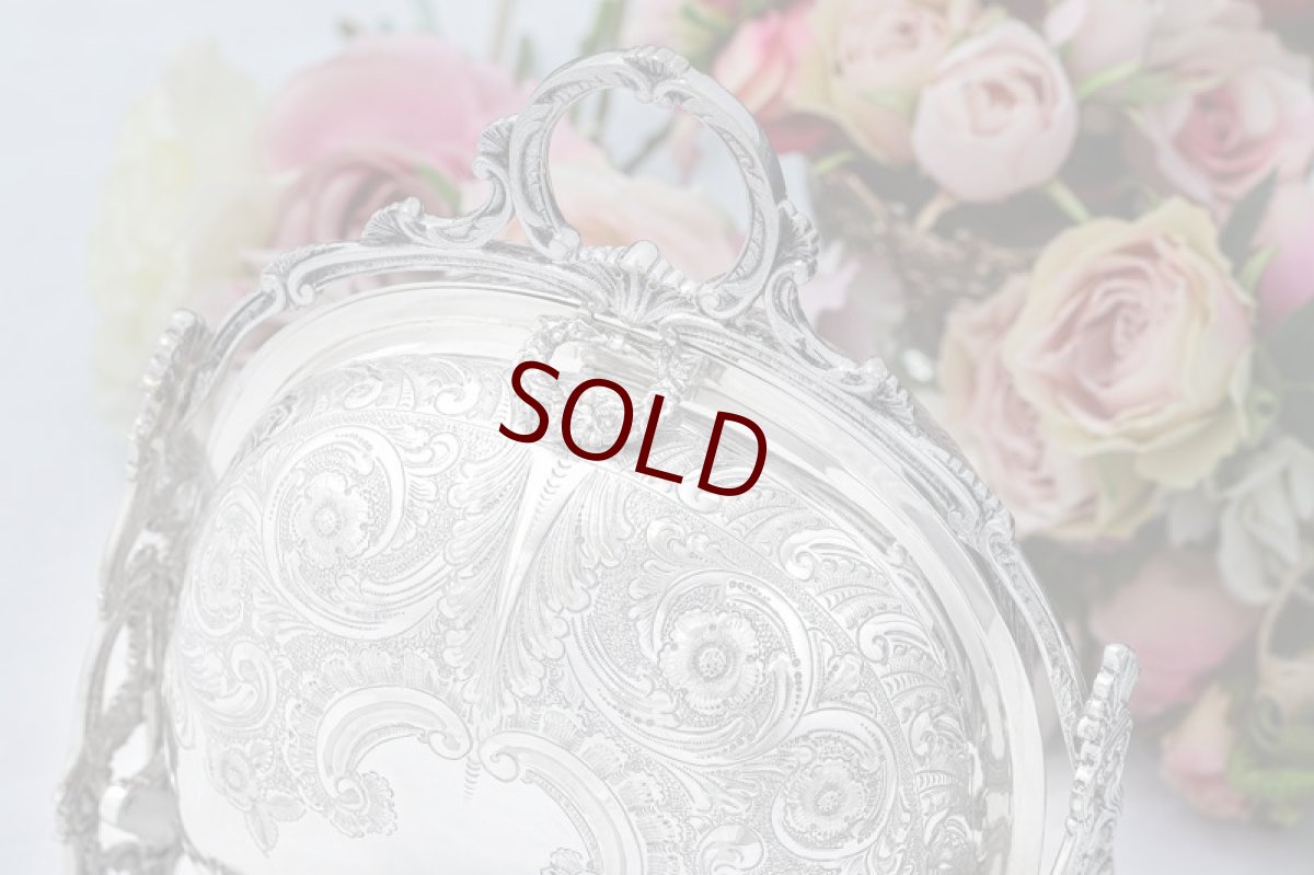 画像5: アンティークシルバー、シルバープレート製　ヴィクトリアン 1880年前後 薔薇のスタンド　ビスケットウォーマー (5)