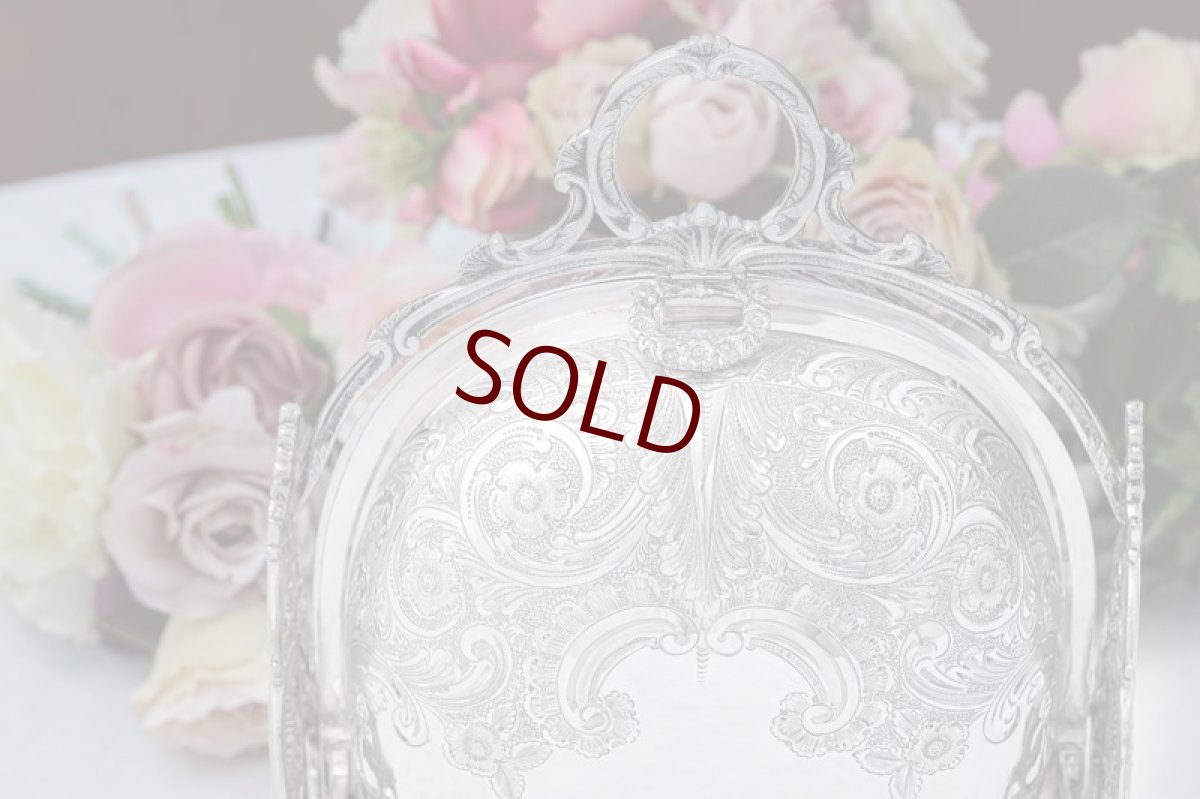 画像6: アンティークシルバー、シルバープレート製　ヴィクトリアン 1880年前後 薔薇のスタンド　ビスケットウォーマー (6)