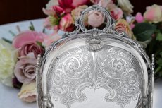 画像6: アンティークシルバー、シルバープレート製　ヴィクトリアン 1880年前後 薔薇のスタンド　ビスケットウォーマー (6)