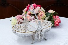 画像8: アンティークシルバー、シルバープレート製　ヴィクトリアン 1880年前後 薔薇のスタンド　ビスケットウォーマー (8)