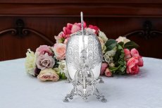 画像3: アンティークシルバー、シルバープレート製　ヴィクトリアン 1880年前後 薔薇のスタンド　ビスケットウォーマー (3)