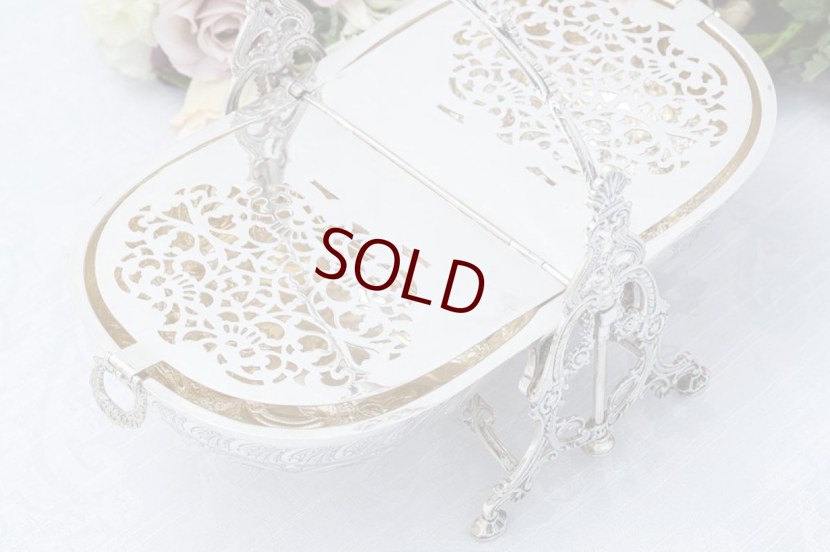 画像10: アンティークシルバー、シルバープレート製　ヴィクトリアン 1880年前後 薔薇のスタンド　ビスケットウォーマー (10)