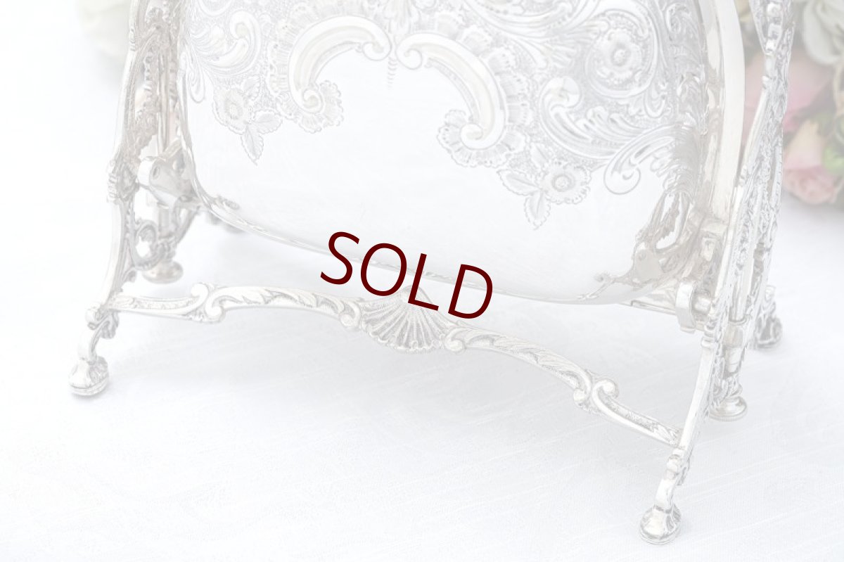 画像7: アンティークシルバー、シルバープレート製　ヴィクトリアン 1880年前後 薔薇のスタンド　ビスケットウォーマー (7)