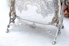 画像7: アンティークシルバー、シルバープレート製　ヴィクトリアン 1880年前後 薔薇のスタンド　ビスケットウォーマー (7)