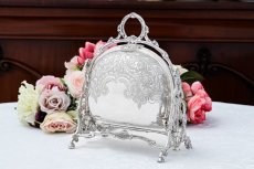 画像1: アンティークシルバー、シルバープレート製　ヴィクトリアン 1880年前後 薔薇のスタンド　ビスケットウォーマー (1)