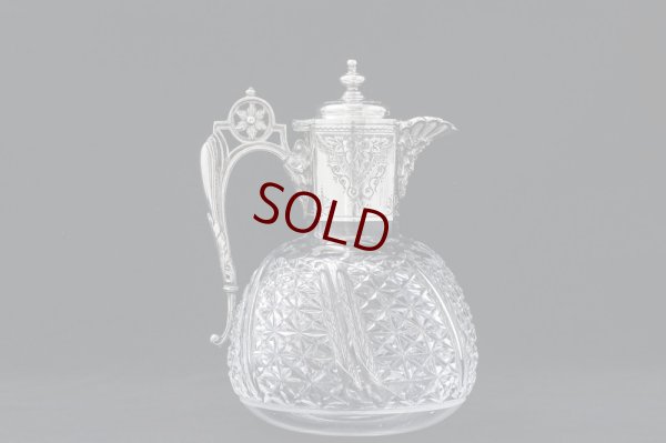 画像7: アンティークシルバー、シルバープレート製、 ヴィクトリア時代後期　透かし細工ハンドル クラレットジャグ 