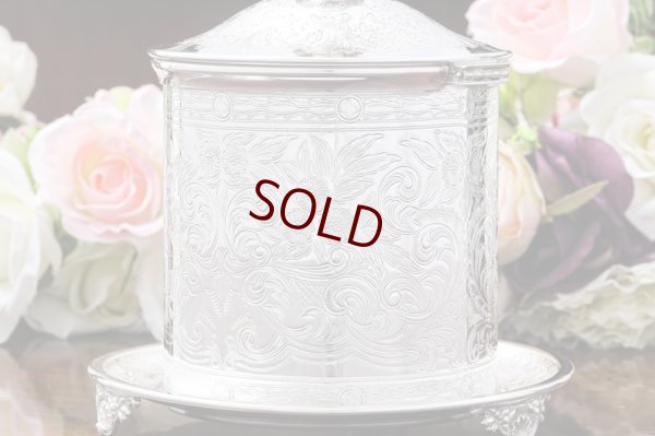 画像5: ビンテージシルバー、シルバープレート製　ヴィクトリアンスタイル 小さ目 美装飾 ビスケットボックス