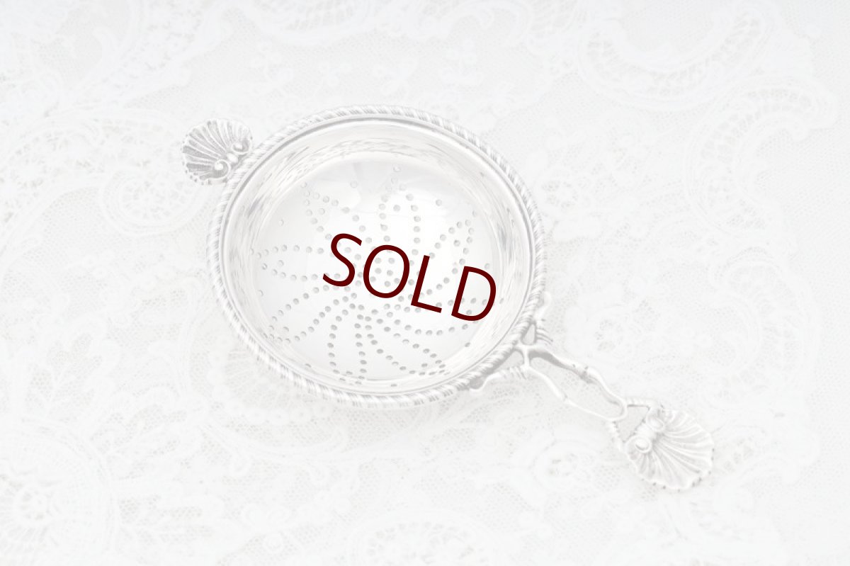 画像4: ヴィンテージシルバー　純銀製(925)　貝のティーストレイナー (4)