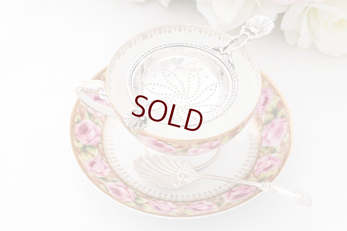 画像6: ヴィンテージシルバー　純銀製(925)　貝のティーストレイナー (6)