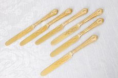 画像6: アンティークシルバー 純銀製(925)  1872年 Chawner & Co. 総金鍍金 ティーナイフ6本セット (6)