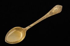 画像7: アンティークシルバー 純銀製(925)  1872年 Chawner & Co. 総金鍍金 アイスクリームスプーン6本セット (7)