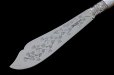 画像5: アンティークシルバー、純銀製（925）1896年 手彫り　葉模様のブレード　バターナイフ