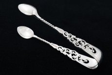 画像4: アンティークシルバー、純銀(925) 1912年　透かし細工のシュガートング (4)